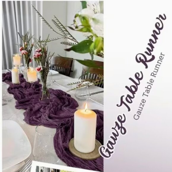 Table Runners - Dark Plum (5) - Picture 4 of 6